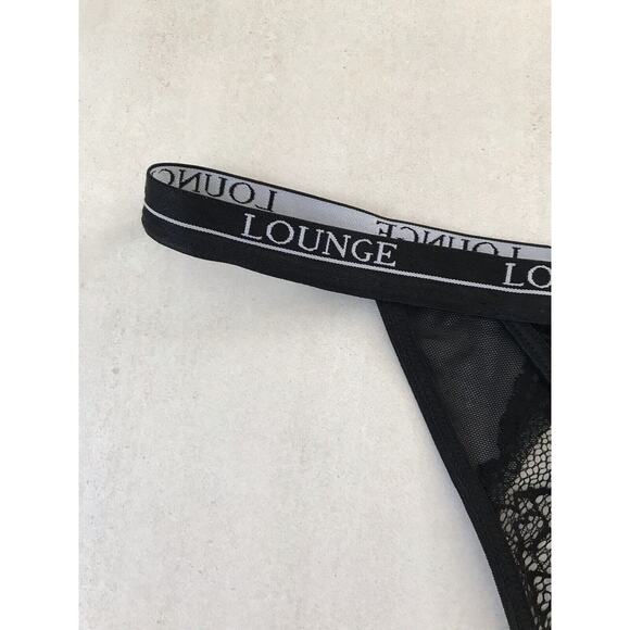 Lounge Lingerie Royal Balcony Lace Mesh Cut Out Thong - Picture 6 of 8